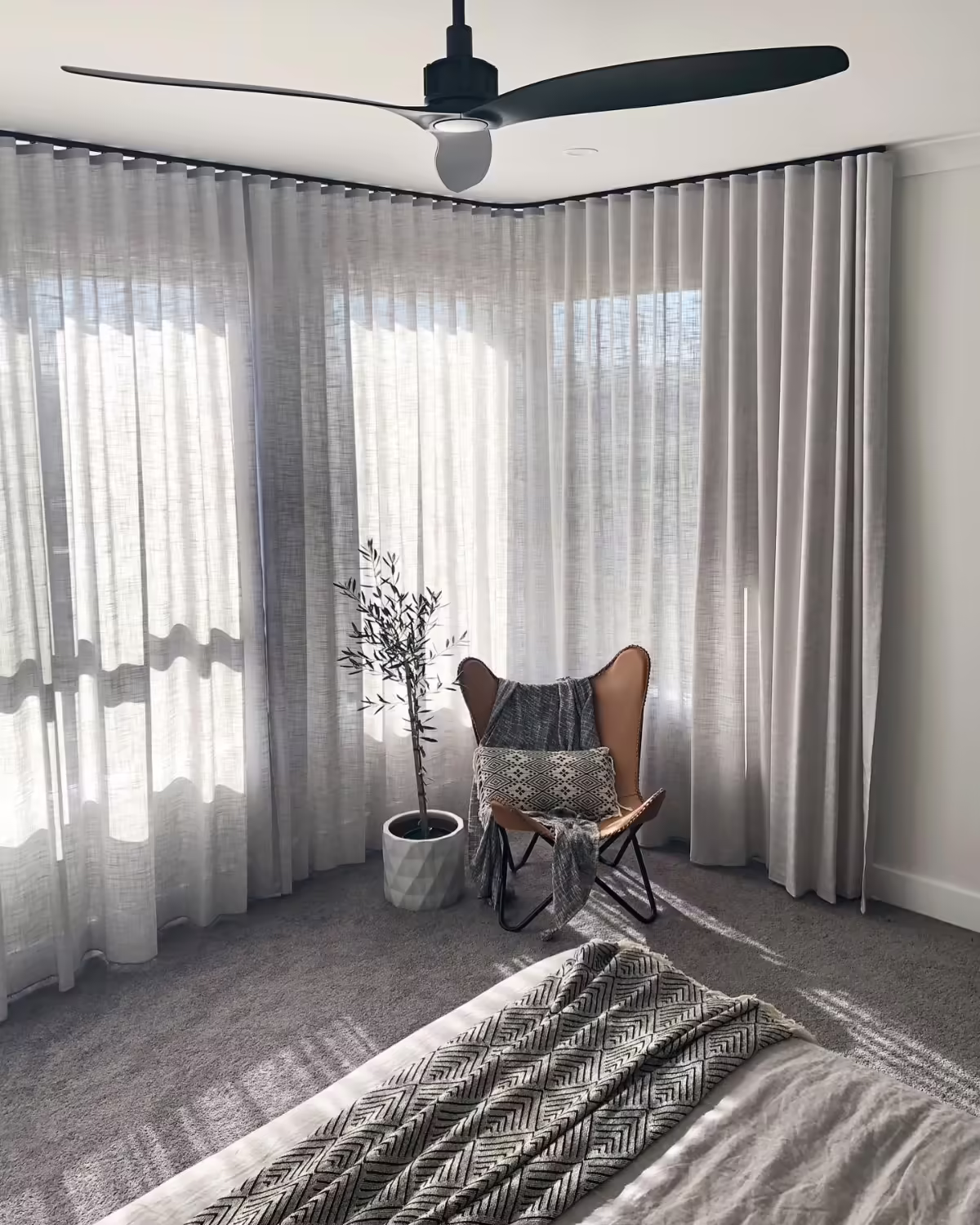 Cortinas Ripplefold gasa Lanin